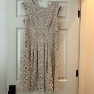 Elegant Cream Lace Dress